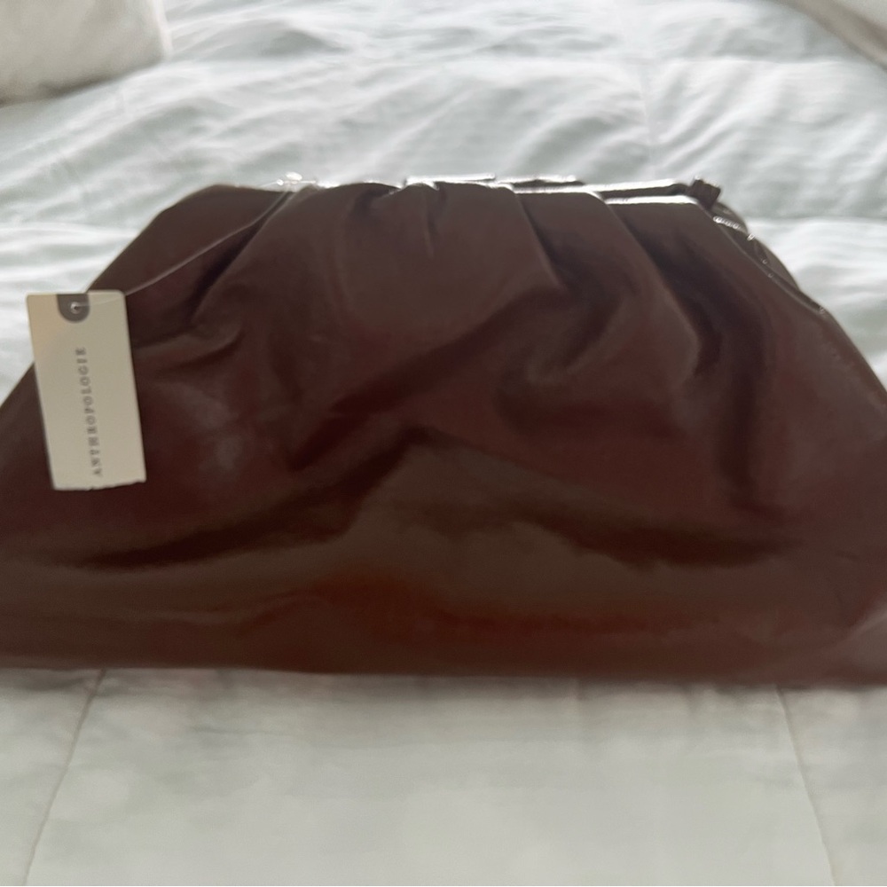 Anthropologie Rich Brown Clutch